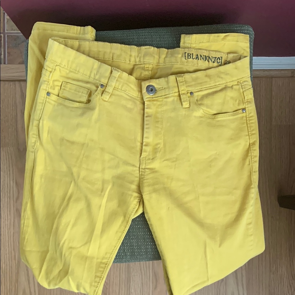 Blank NYC Mustard Yellow Skinny Jeans Vibrant Denim